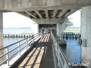 pier under 206 bridge in crescent beach, fl
